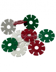 Small Plastic Snowflake Wheel 1 1/4"