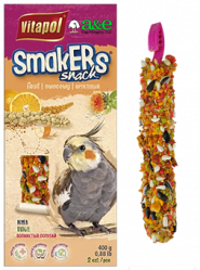Smakers Orange Cockatiel Treat Stick 2pk - A&E