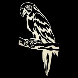 Macaw on Perch Decal