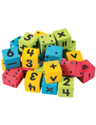 Mini Foam Dice 1" with Numbers 3 Pack