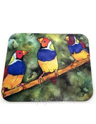 Gouldian Finches Computer MousePad