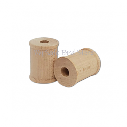 Natural wood 1" spool with 1/4" hole
