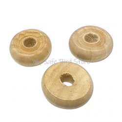 Natural wood wheel 1" with 5/16" hole 5 Pack