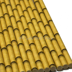Paper Straws Bamboo look 4 Pack
