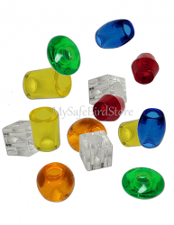 Acrylic Transparent Bead Assortment 5 Pack