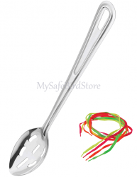 Stainless Steel 15" Slotted Spoon Bird Toy Base