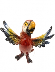 Scarlet Macaw Resin Statue Small