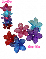 Acrylic Lily Flower with Hole 5 Pack Bird Toy Part