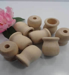 Wood (Pine) Candlestick Cups Drilled 1 1/2"