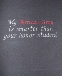 African Grey Smart Parrot T-Shirt Black