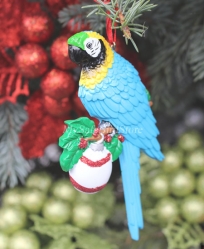 Blue & Gold Macaw Christmas Ornament
