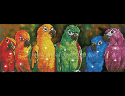 Diamond Dotz Rainbow Parrots Faceted Art Kit