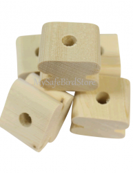 Bull Nose Natural Pine Wood Toy Part 4 Pack