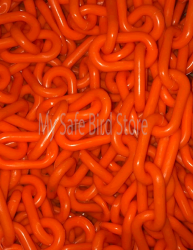 Plastic Chain 2.75 Inch Orange Per Foot