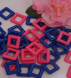 1 Inch Square Plastic Rings 6 Pack